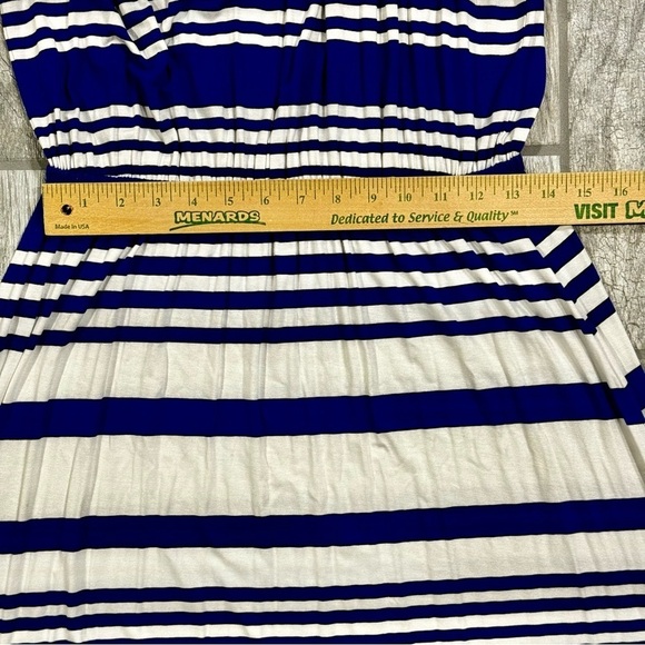 MILLY DesigNation Womens Jersey Knit Blue Striped Halter Maxi Patio Dress, Small - Picture 9 of 9